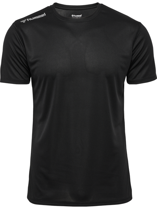 hmlRUN JERSEY S/S, BLACK hmlRUN JERSEY S/S, BLACK, packshot