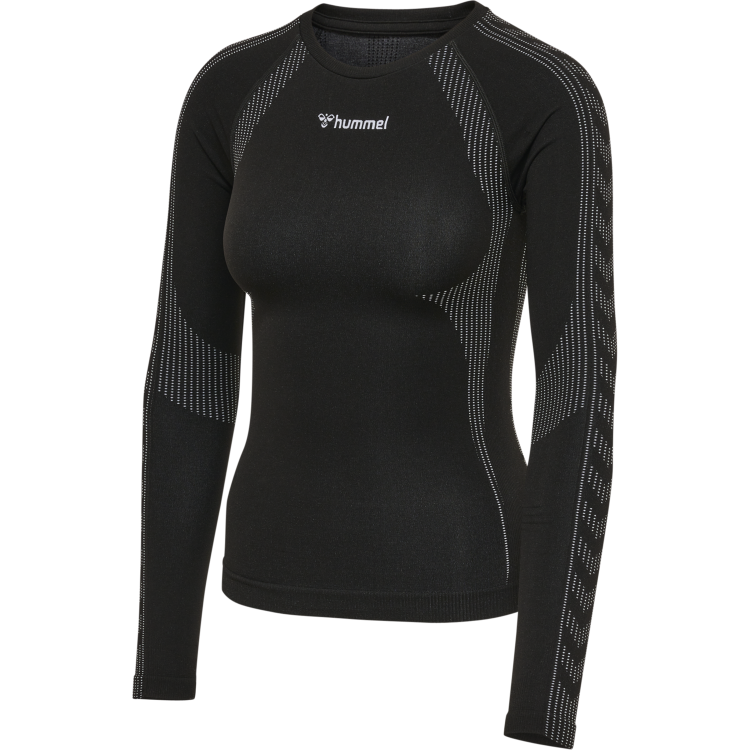 hmlMT SHAPING SEAMLESS T-SHIRT L/S, BLACK, packshot