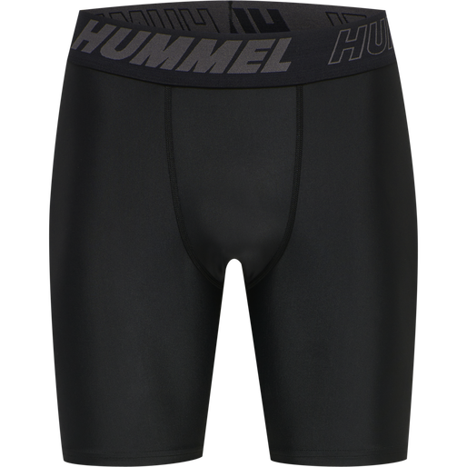 hmlTE TOPAZ 2-PACK TIGHT SHORTS, BLACK/INSIGINA BLUE, packshot