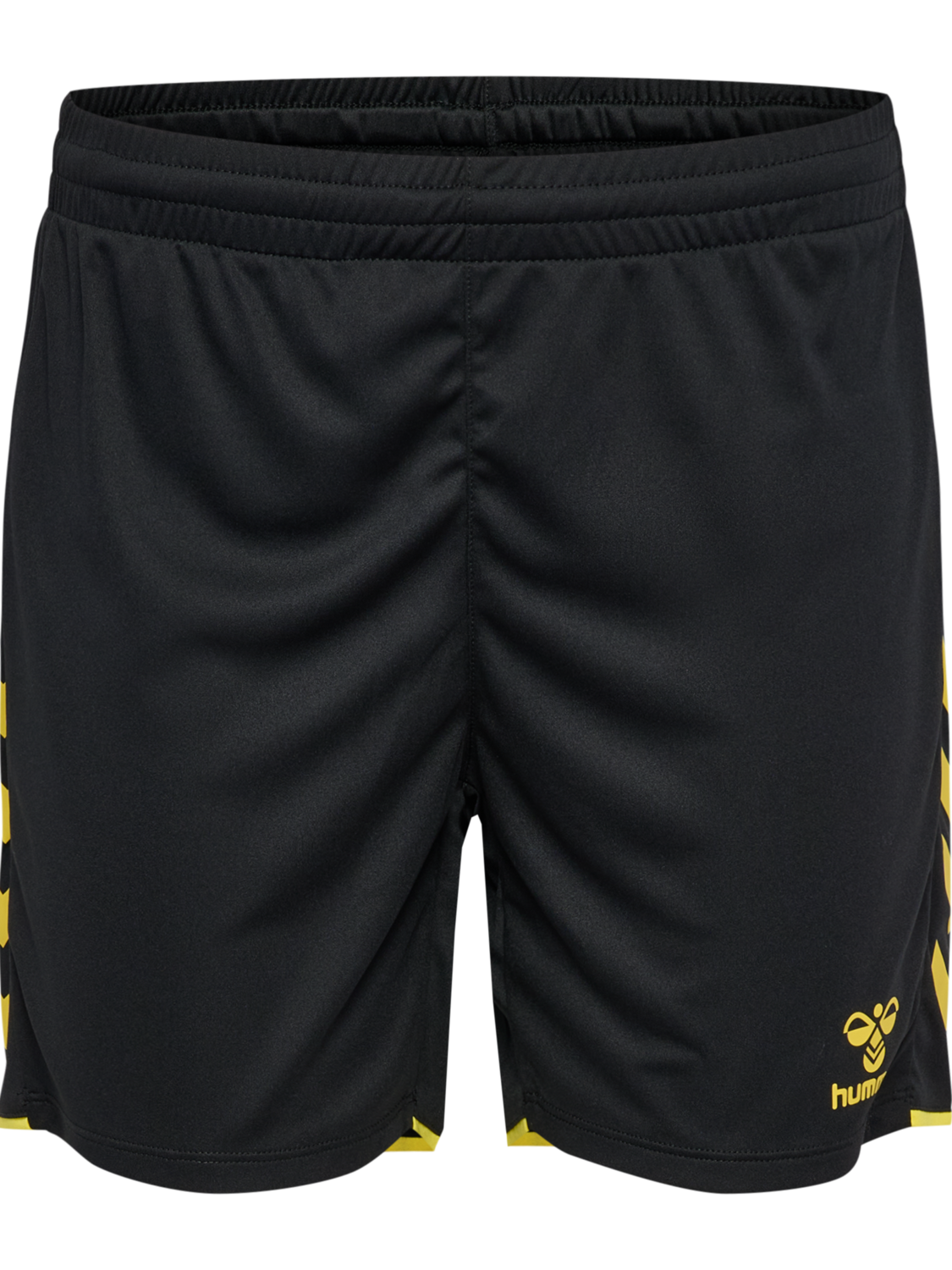 hmlCORE 2.0 SHORTS WOMAN, BLACK/BLAZING YELLOW, packshot