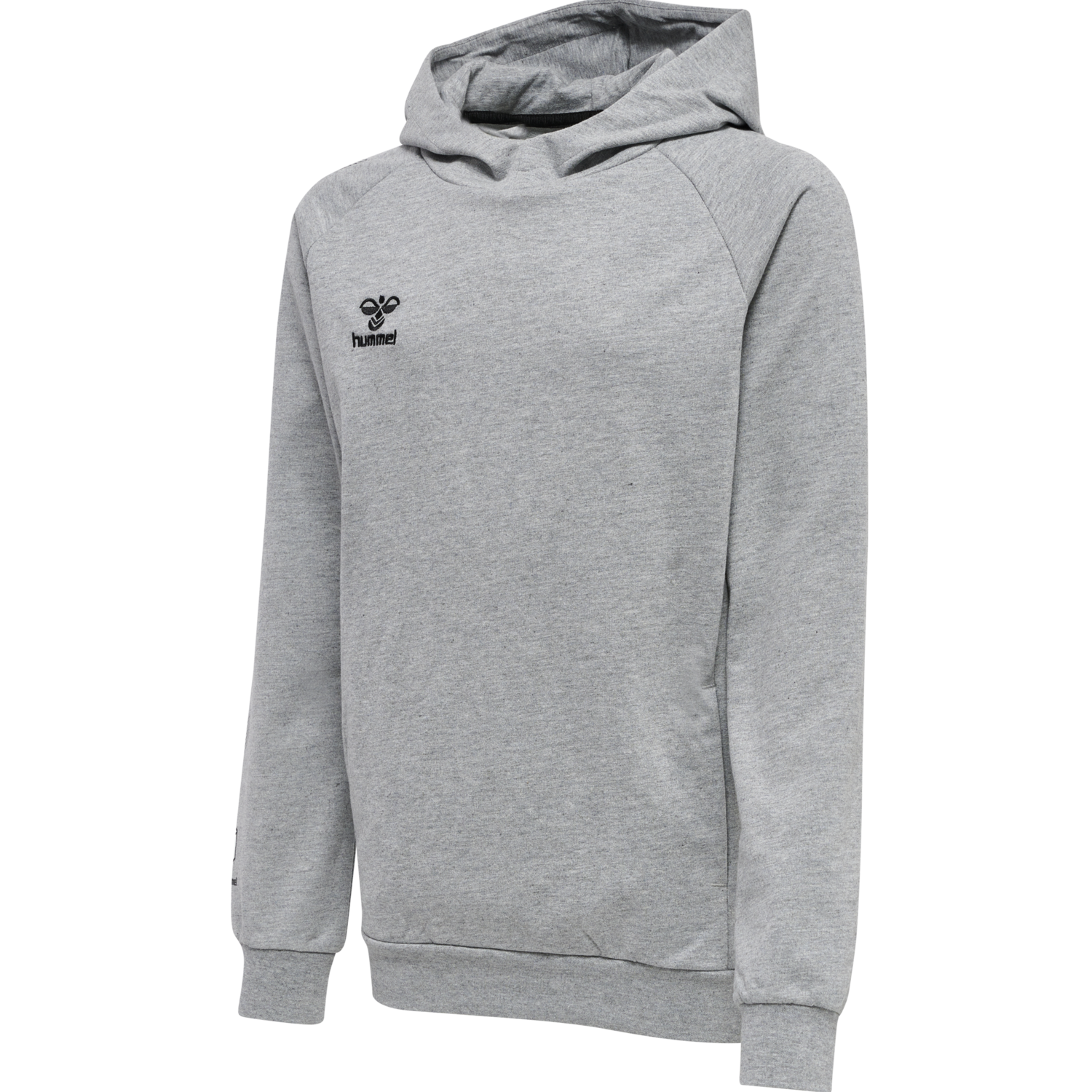 hmlMOVE GRID COTTON HOODIE KIDS, GREY MELANGE, packshot