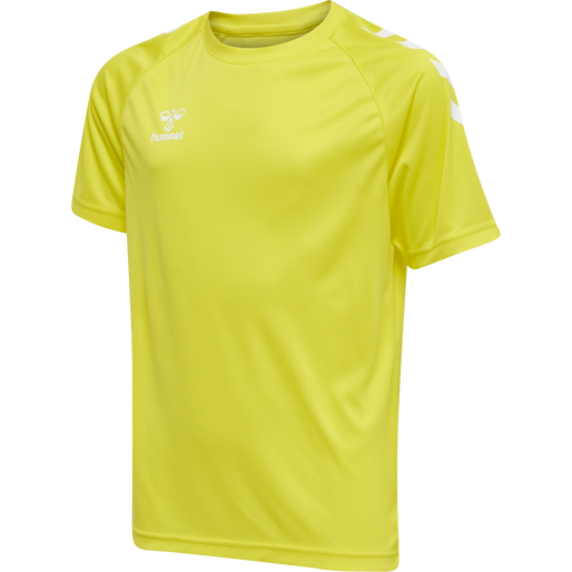 hmlCORE XK CORE POLY TEE S/S KIDS, BLAZING YELLOW, packshot