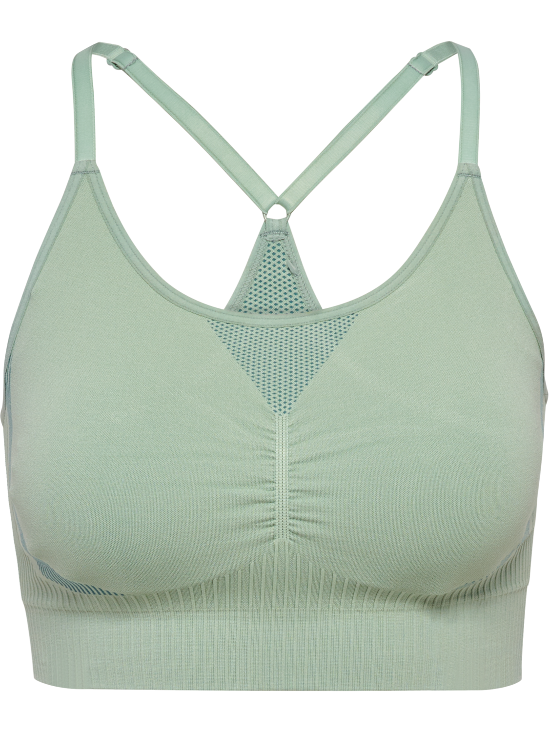 hmlHIIT SEAMLESS PADDED BRA, FROSTY GREEN, packshot