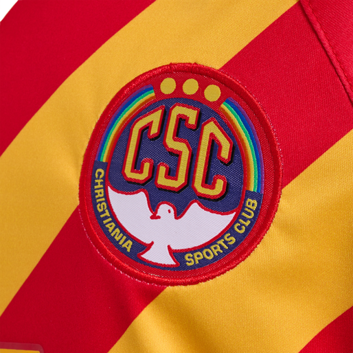 hmlCSC 19/20 KIDS HOME JERSEY LS, TRUE RED/SPORTS YELLOW W/SPONS hmlCSC 19/20 KIDS HOME JERSEY LS, TRUE RED/SPORTS YELLOW W/SPONS, packshot