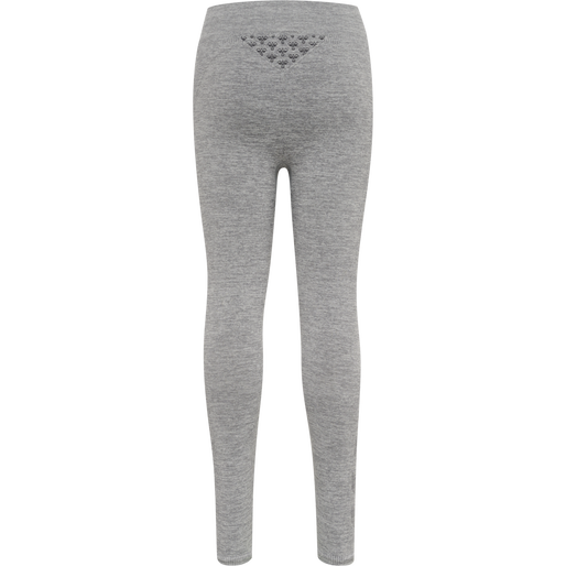 hmlCI JUNIOR SEAMLESS TIGHTS, GREY MELANGE hmlCI JUNIOR SEAMLESS TIGHTS, GREY MELANGE, packshot