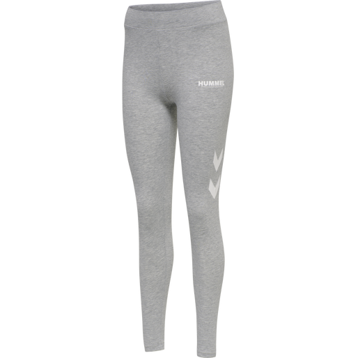 hmlLEGACY WOMAN HIGH WAIST TIGHTS, GREY MELANGE hmlLEGACY WOMAN HIGH WAIST TIGHTS, GREY MELANGE, packshot