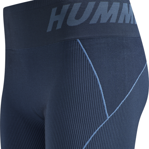 hmlTE CHRISTEL SEAMLESS MW TIGHTS, MARINA/INSIGNIA BLUE MELANGE, packshot