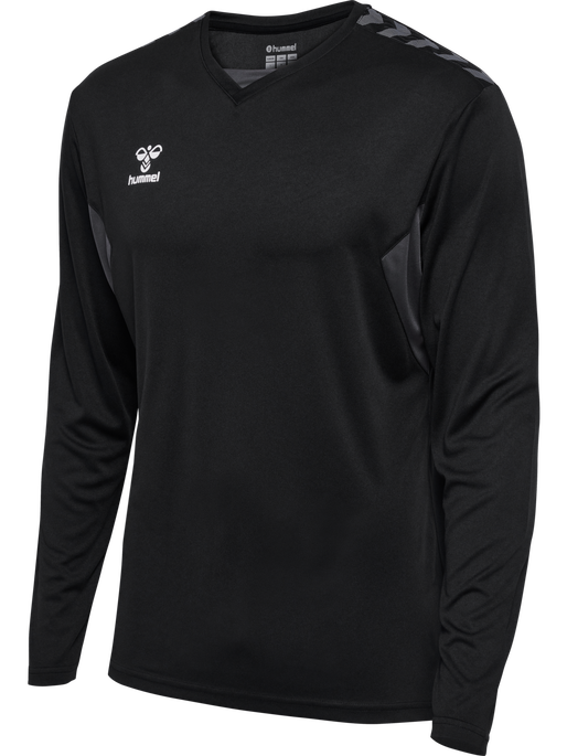 hmlAUTHENTIC PL JERSEY L/S, BLACK, packshot