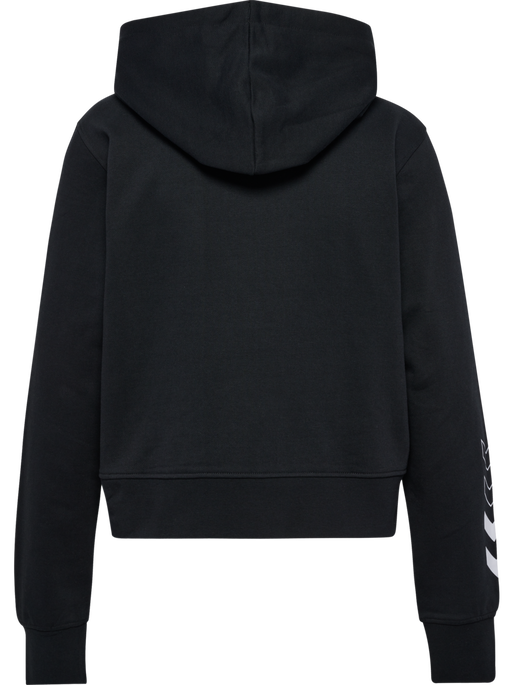 hmlELEMENTAL SHORT HOODIE WOMAN, BLACK hmlELEMENTAL SHORT HOODIE WOMAN, BLACK, packshot
