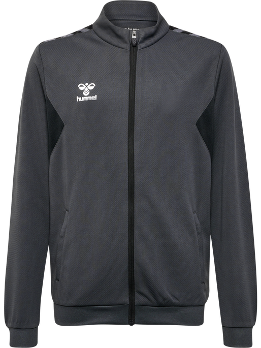 hmlAUTHENTIC PL ZIP JACKET KIDS, ASPHALT, packshot
