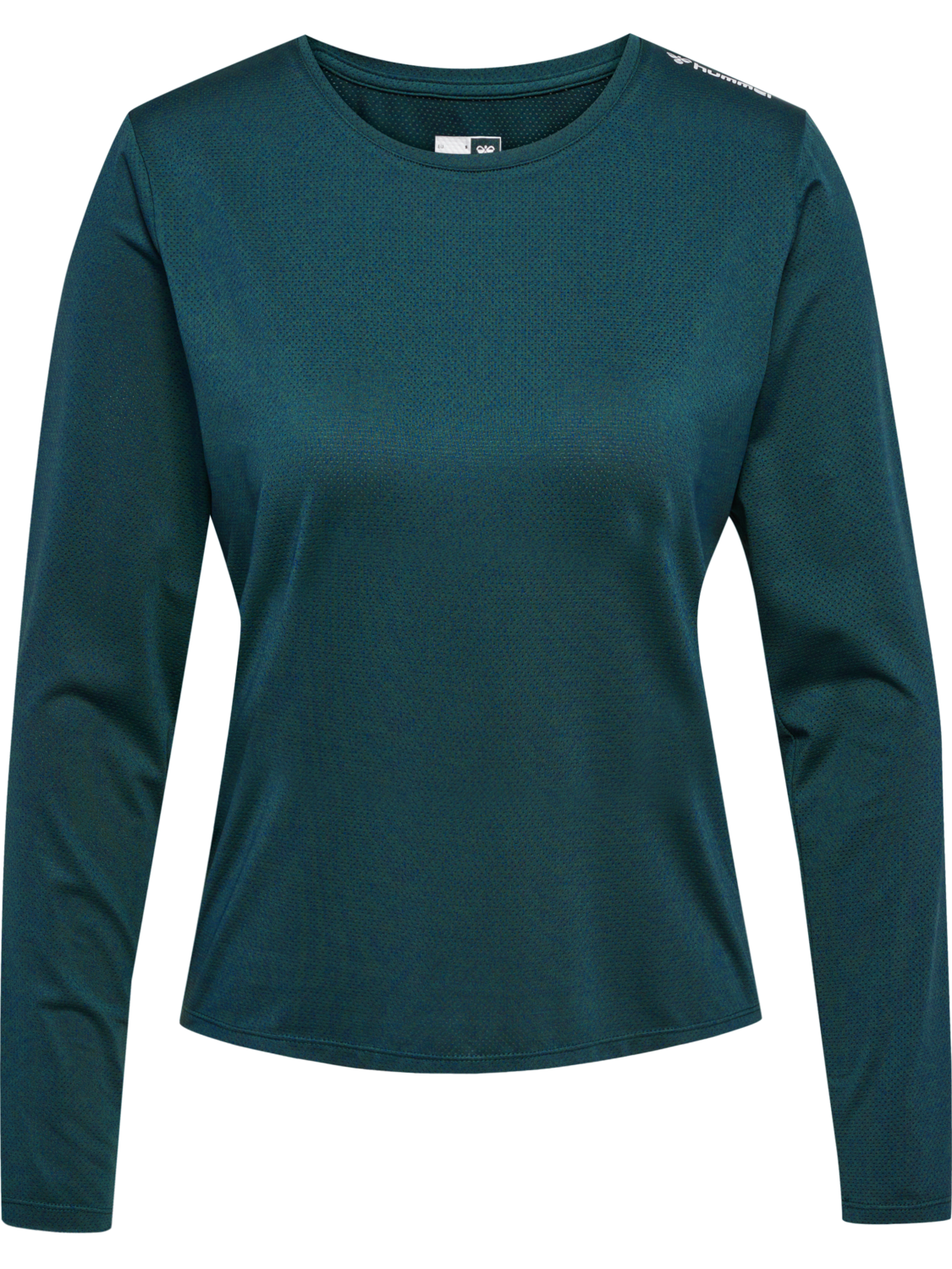 hmlMT AURA MESH T-SHIRT L/S, DEEP TEAL, packshot