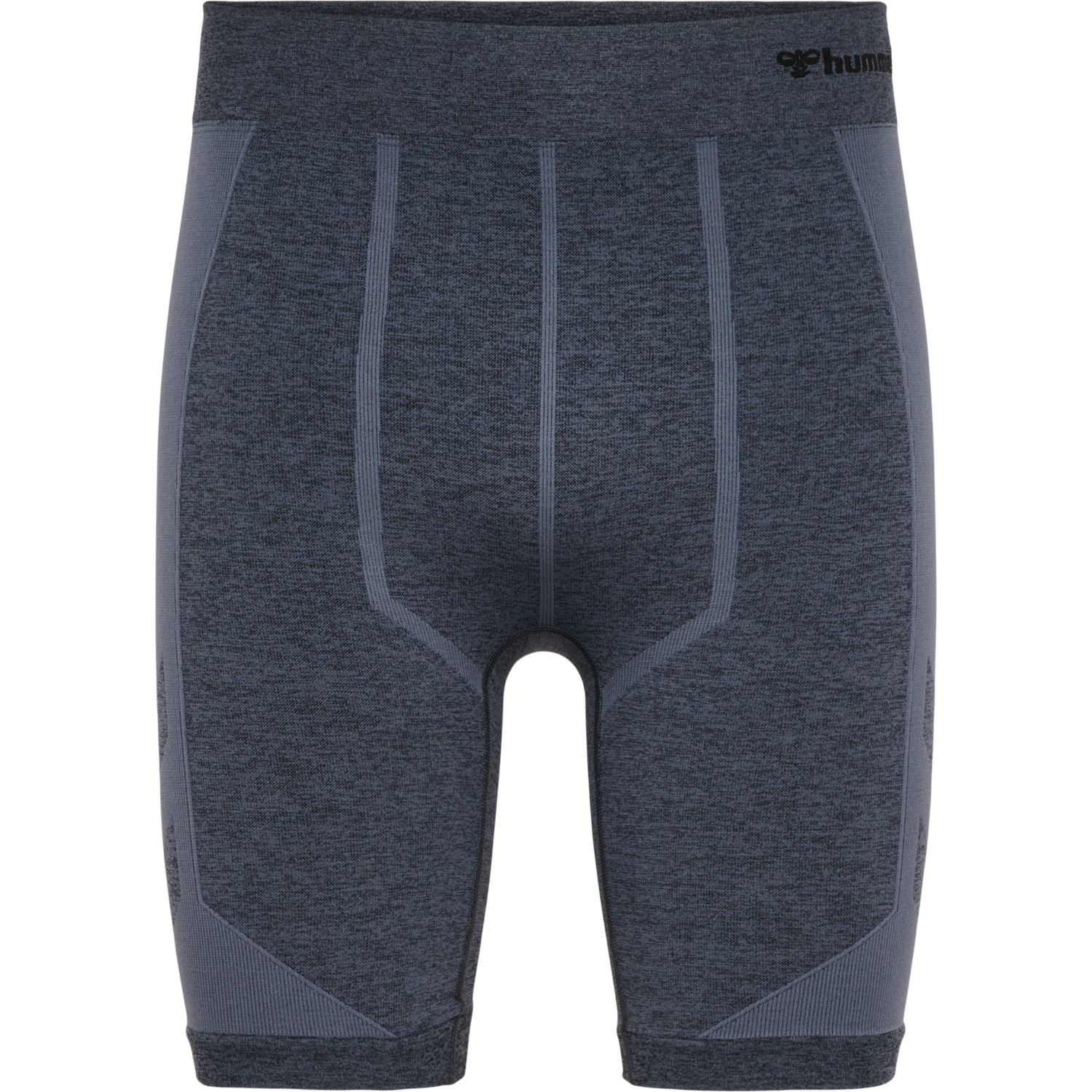 hmlMT JUSTIN SEAMLESS TIGHT SHORTS, BLACK/ASPHALT MELANGE, packshot