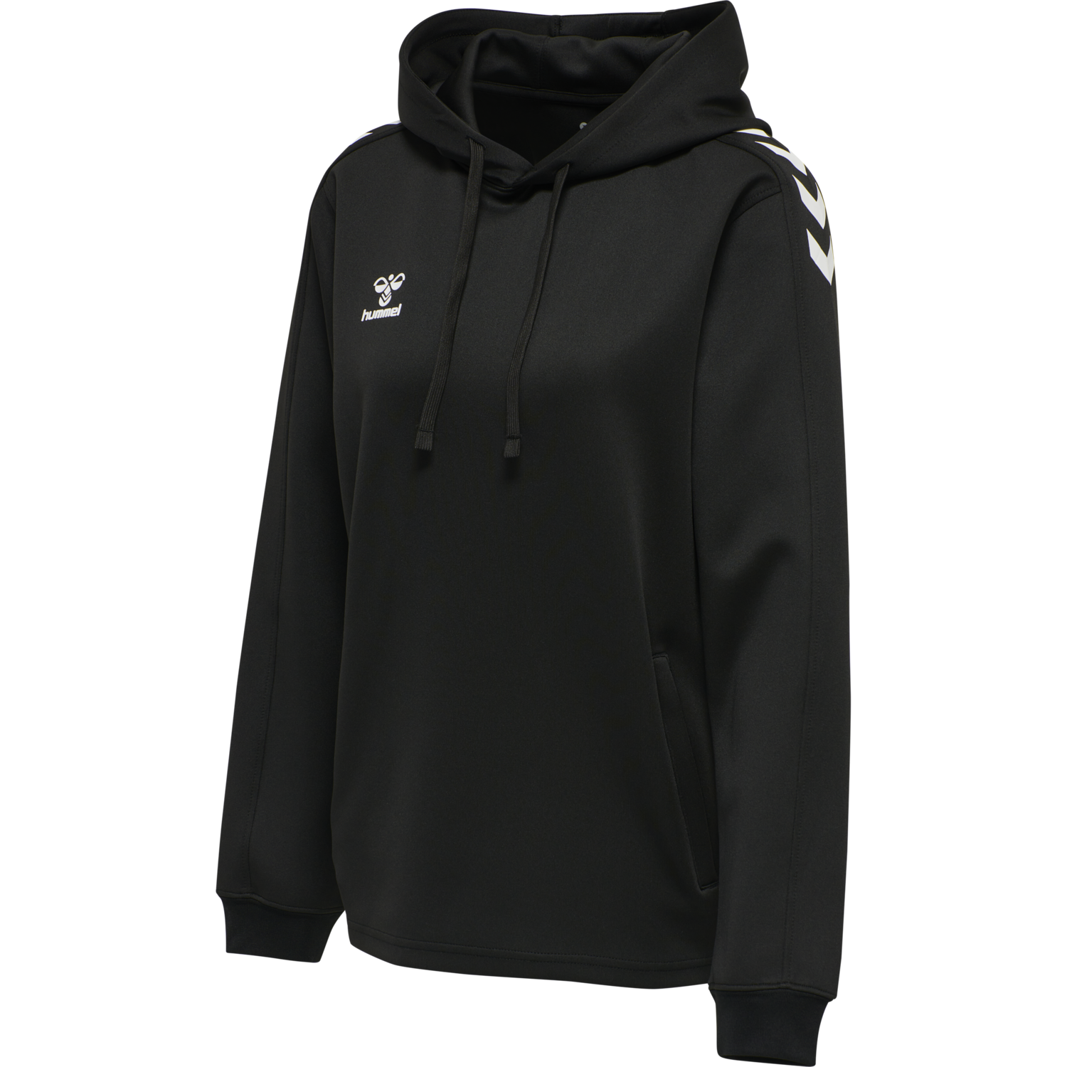 hmlCORE XK POLY SWEAT HOODIE WOMAN, BLACK, packshot