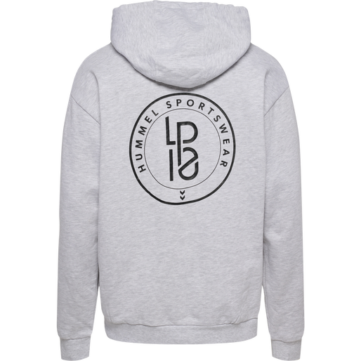 hmlLP10 BOXY SWEAT HOODIE, LIGHT GREY MELANGE hmlLP10 BOXY SWEAT HOODIE, LIGHT GREY MELANGE, packshot