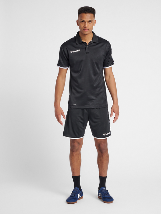hmlAUTHENTIC FUNCTIONAL POLO, BLACK/WHITE, model