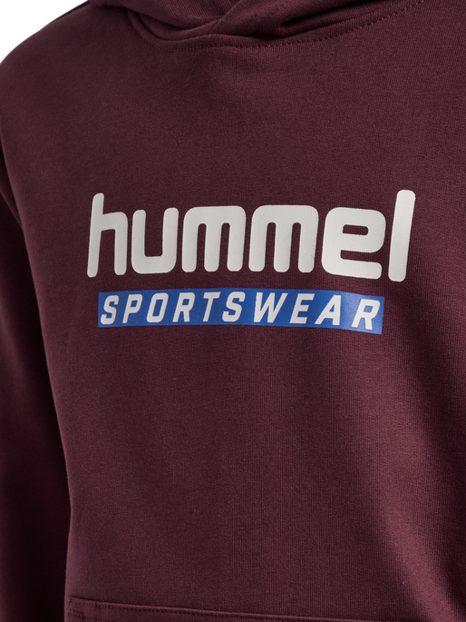 hmlJR LOGO HOODIE, VINEYARD WINE hmlJR LOGO HOODIE, VINEYARD WINE, packshot