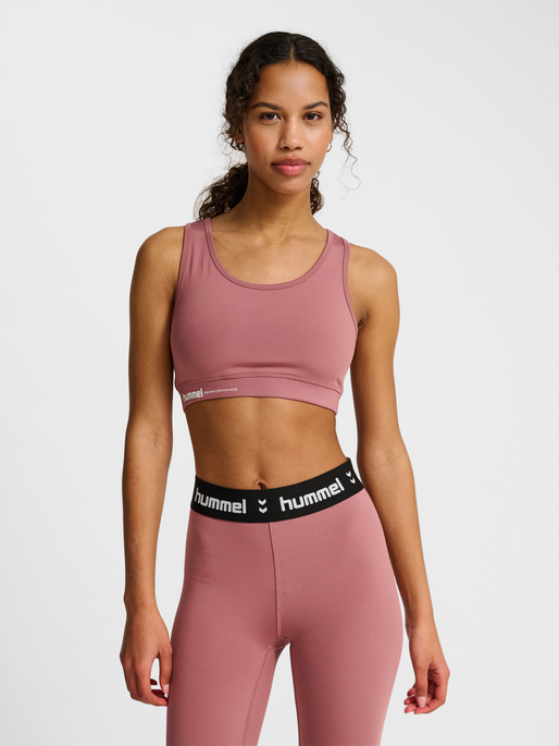 hmlPULSE LIGHT SUPPORT BRA, WISTFUL MAUVE, model