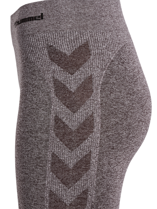 hmlCI SEAMLESS MID WAIST TIGHTS, CHOCOLATE PLUM MELANGE, packshot
