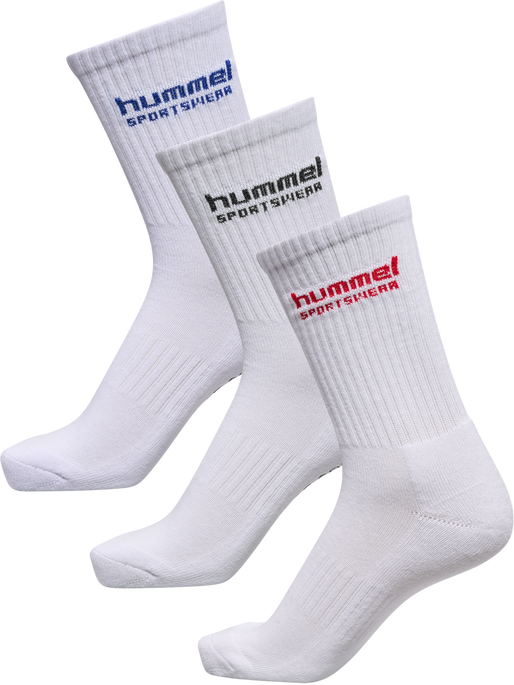 hml3-PACK SOCKS SPORTSWEAR, WHITE/TANGO RED, packshot