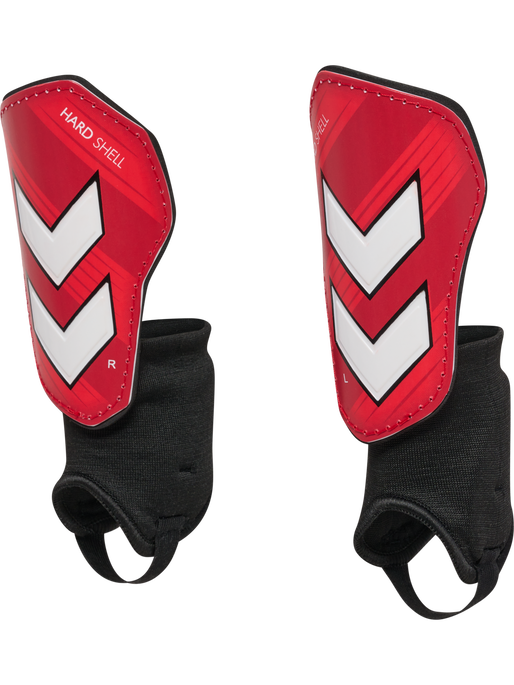 hmlSHIN GUARDS HARD SHELL, POMPEIAN RED, packshot