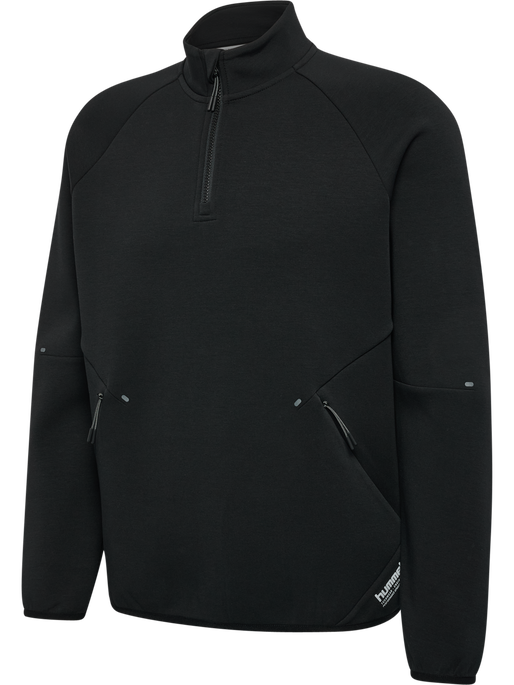 hmlTECH FLEECE HALFZIP, BLACK hmlTECH FLEECE HALFZIP, BLACK, packshot