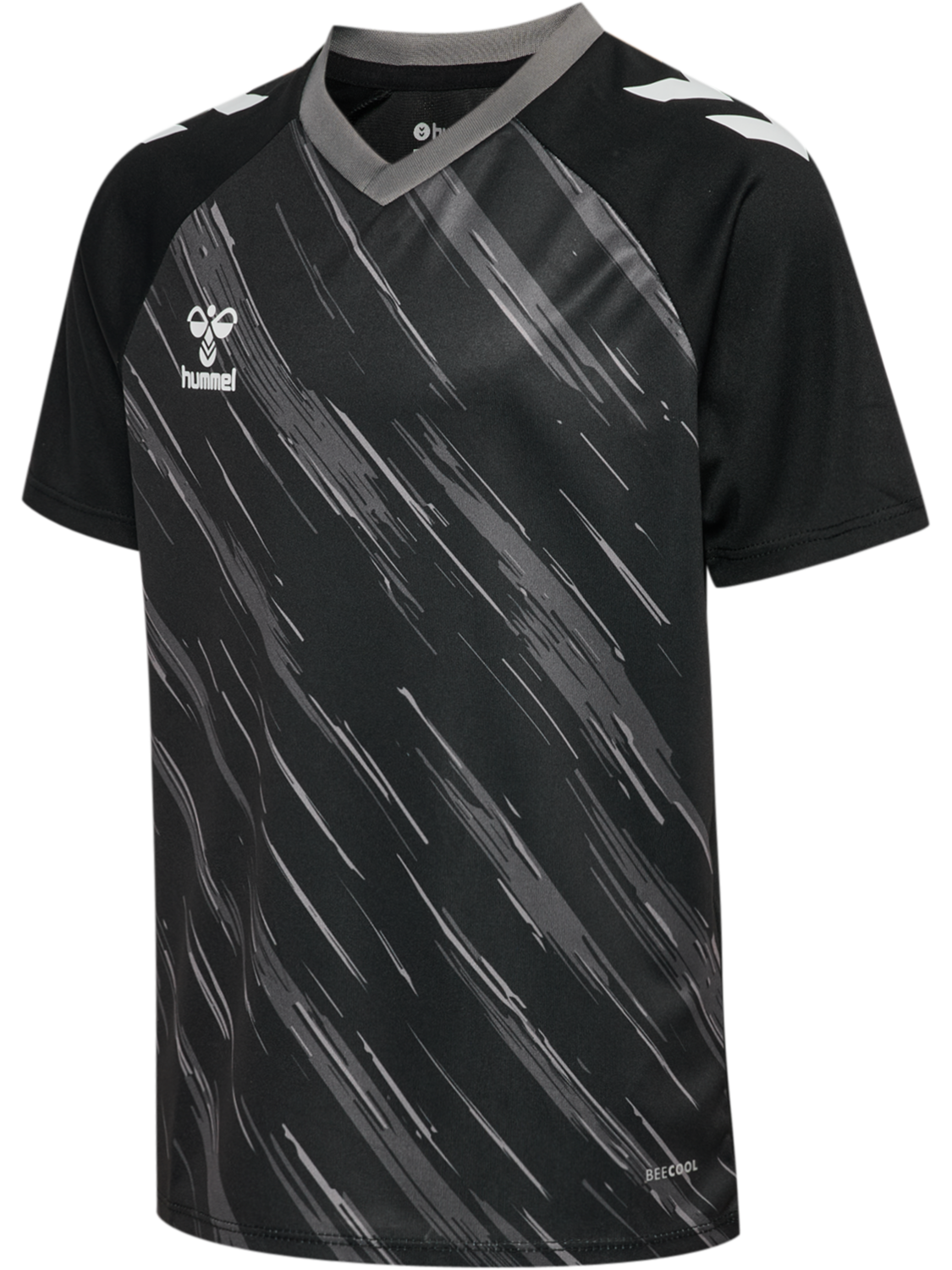 hmlMATCH TRIUMPH JERSEY S/S KIDS, BLACK/STEEL GRAY, packshot