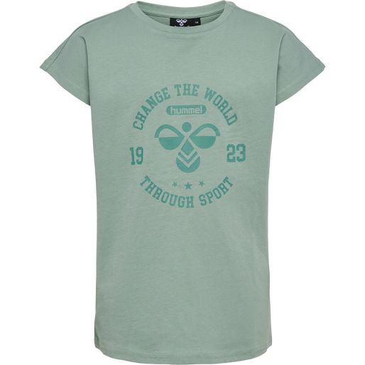 hmlMALIN T-SHIRT S/S, CHINOIS GREEN, packshot
