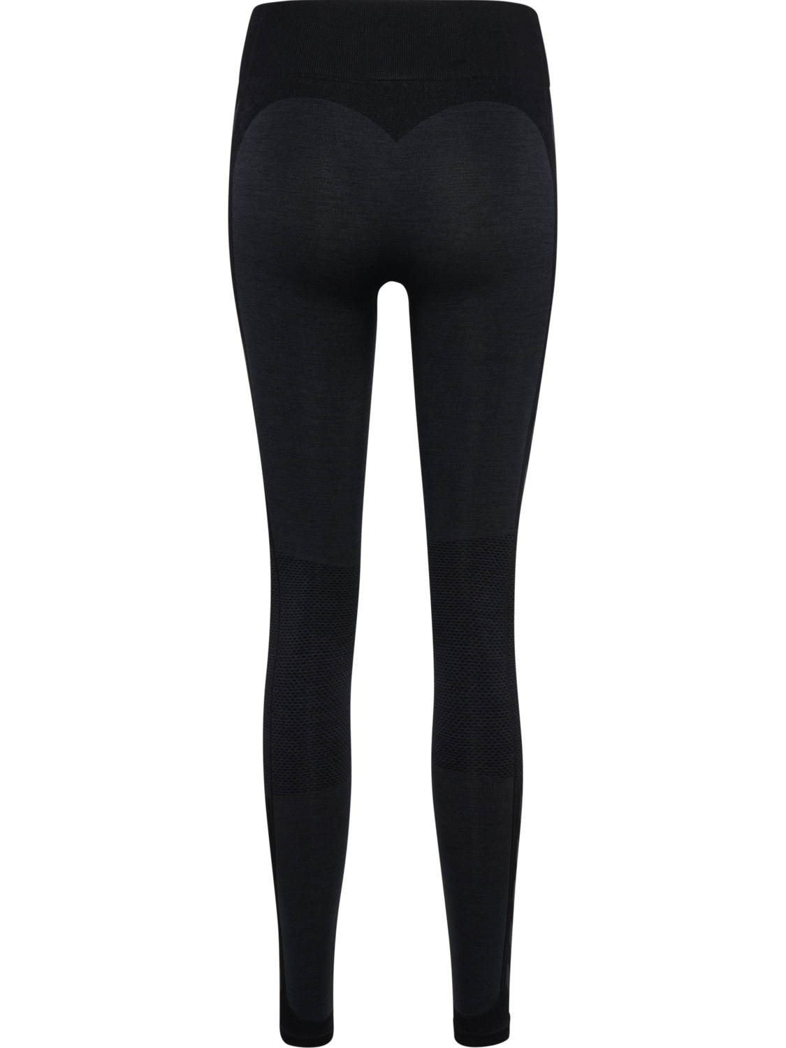hmlMT SHINE SEAMLESS MW TIGHTS, BLACK MELANGE, packshot