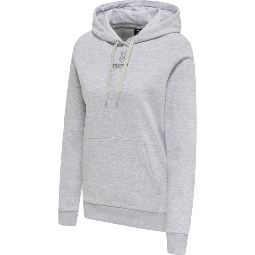 hmlOLIVIA HOODIE, LIGHT GREY MELANGE, packshot