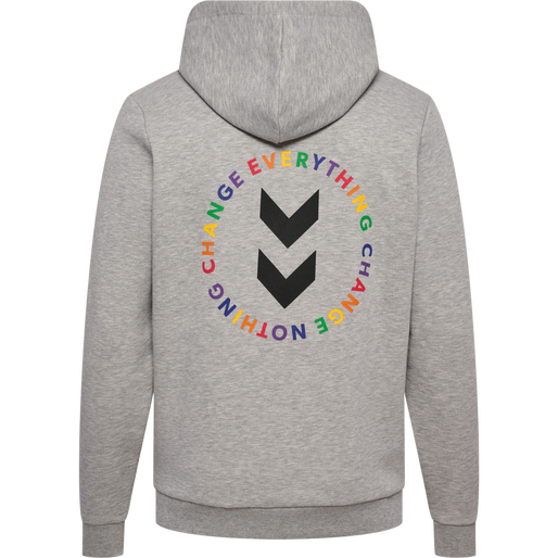 hmlEVERYTHING NOTHING HOODIE, GREY MELANGE, packshot