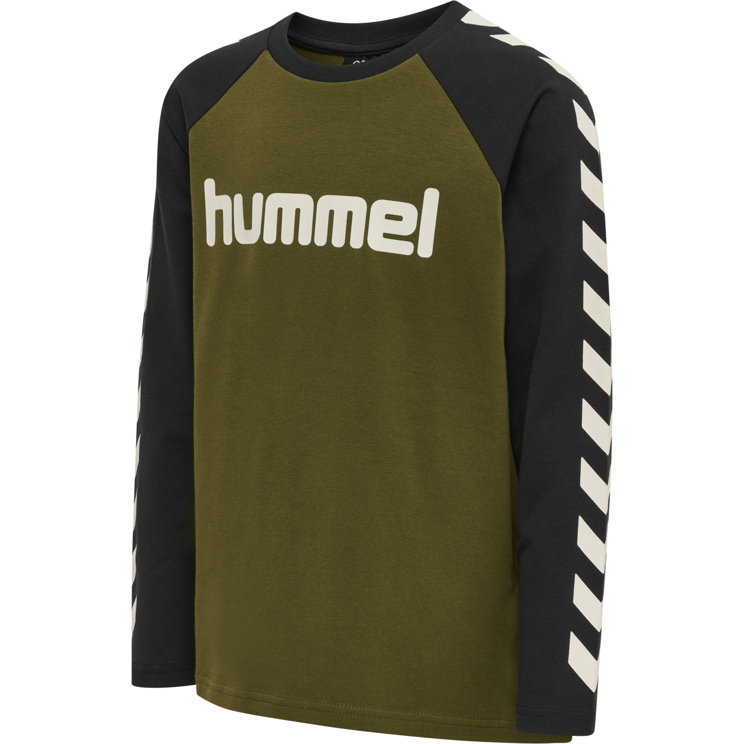 hmlBOYS T-SHIRT L/S, DARK OLIVE, packshot