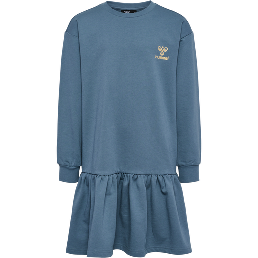 hmlMALIN DRESS L/S, BLUE MIRAGE, packshot