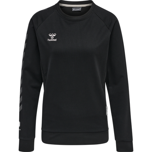 hmlMOVE GRID COTTON SWEATSHIRT WOMA, BLACK, packshot