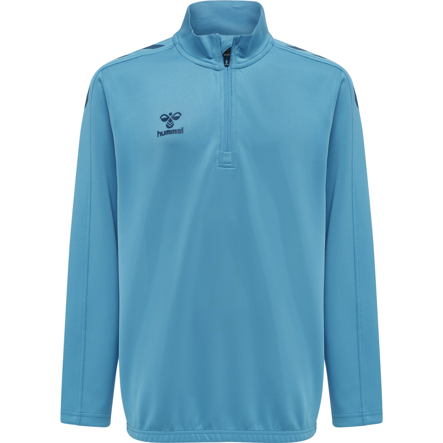 hmlCORE XK HALF ZIP POLY SWEAT KIDS, BLUE DANUBE, packshot