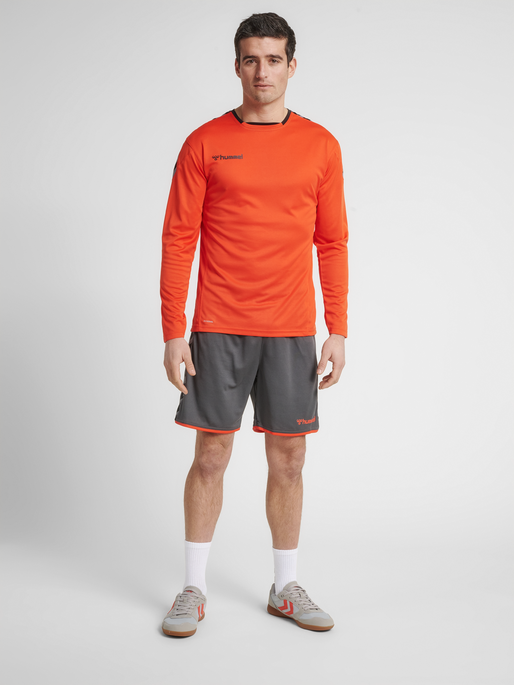 hmlAUTHENTIC POLY JERSEY L/S, FIRE RED, model