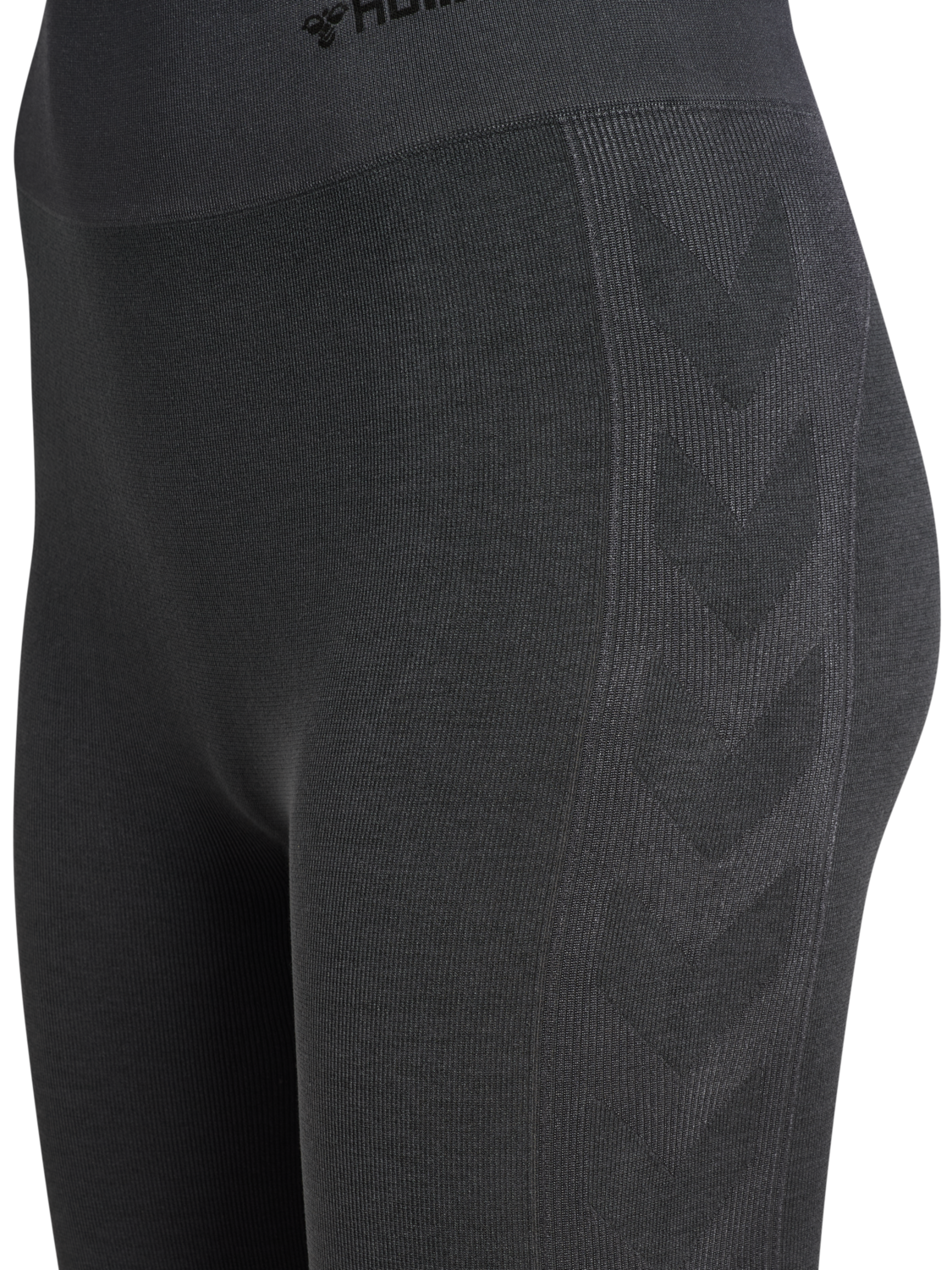 hmlCLEA SEAMLESS MID WAIST TIGHTS, EBONY, packshot