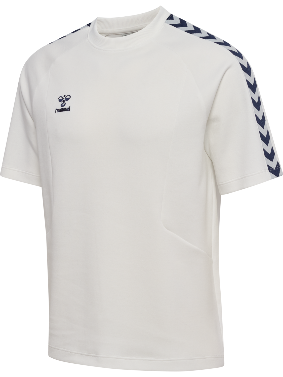 hmlROOT T-SHIRT S/S, BLANC DE BLANC/MARINE, packshot