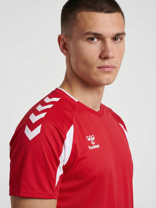 hmlCORE 2.0 JERSEY S/S, TRUE RED/WHITE, model