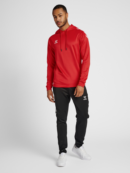 hmlCORE XK POLY  HOOD SWEAT, TRUE RED, model