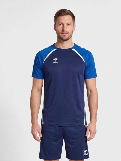 hmlLEAD 2.0 JERSEY S/S, MARINE/TRUE BLUE, model