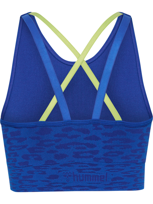 hmlMT LEO SEAMLESS SPORTS BRA, OLYMPIAN BLUE/SODALITE BLUE ME hmlMT LEO SEAMLESS SPORTS BRA, OLYMPIAN BLUE/SODALITE BLUE ME, packshot