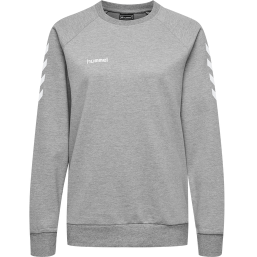 HMLGO COTTON SWEATSHIRT WOMAN, GREY MELANGE, packshot