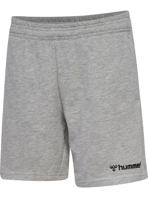 hmlMOVER COTTON BERMUDA SHORTS KIDS, GREY MELANGE, packshot