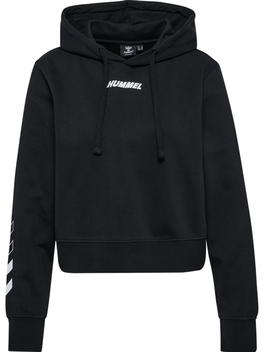 hmlELEMENTAL SHORT HOODIE WOMAN, BLACK hmlELEMENTAL SHORT HOODIE WOMAN, BLACK, packshot