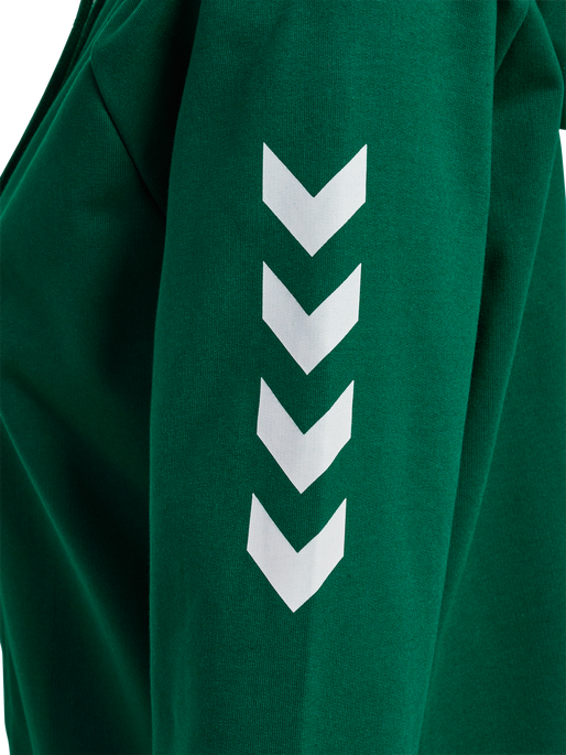 HMLGO COTTON ZIP HOODIE WOMAN, EVERGREEN, packshot