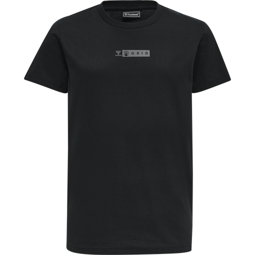 hmlOFFGRID TEE S/S KIDS, JET BLACK/FORGED IRON hmlOFFGRID TEE S/S KIDS, JET BLACK/FORGED IRON, packshot