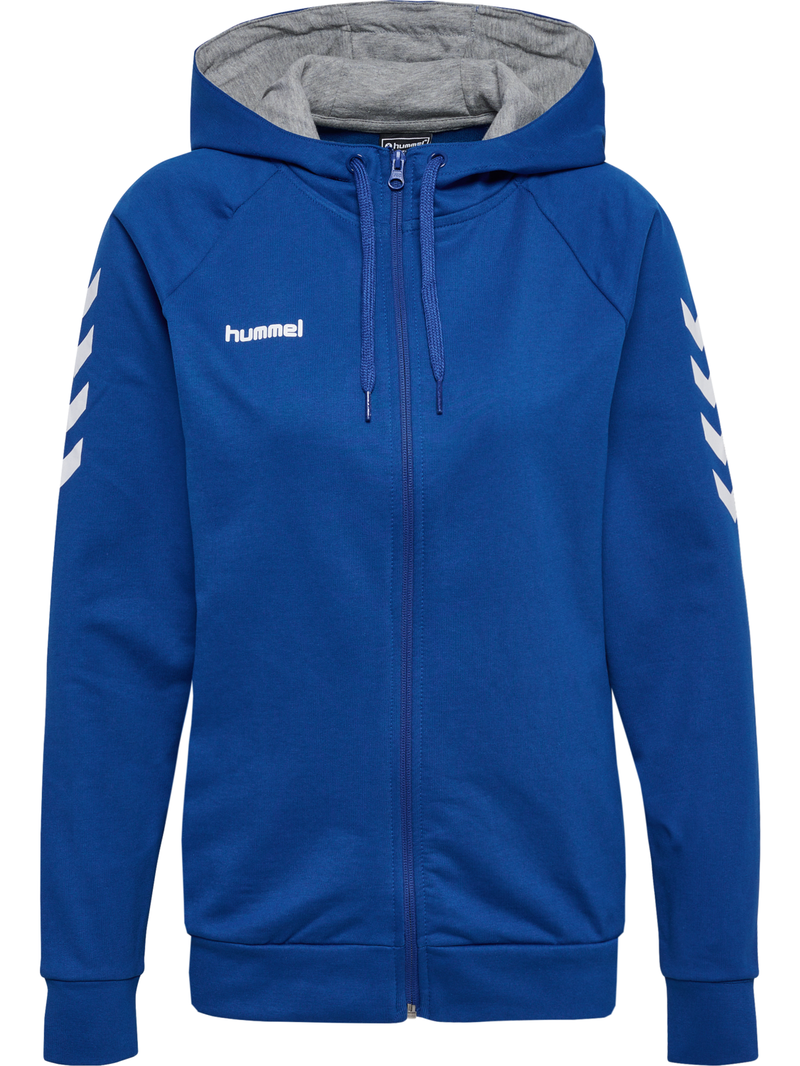 HMLGO COTTON ZIP HOODIE WOMAN, TRUE BLUE, packshot