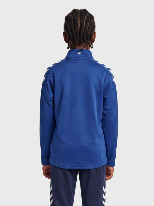 hmlCORE XK HALF ZIP POLY SWEAT KIDS, TRUE BLUE, model