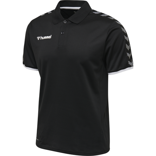 hmlAUTHENTIC FUNCTIONAL POLO, BLACK/WHITE, packshot