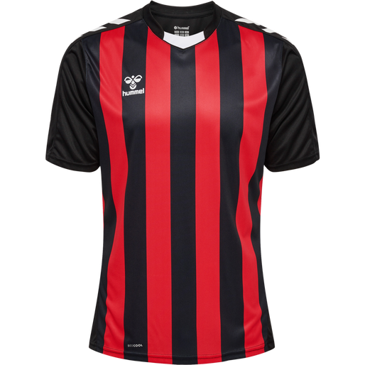 hmlCORE XK STRIPED JERSEY S/S, BLACK/TRUE RED hmlCORE XK STRIPED JERSEY S/S, BLACK/TRUE RED, packshot